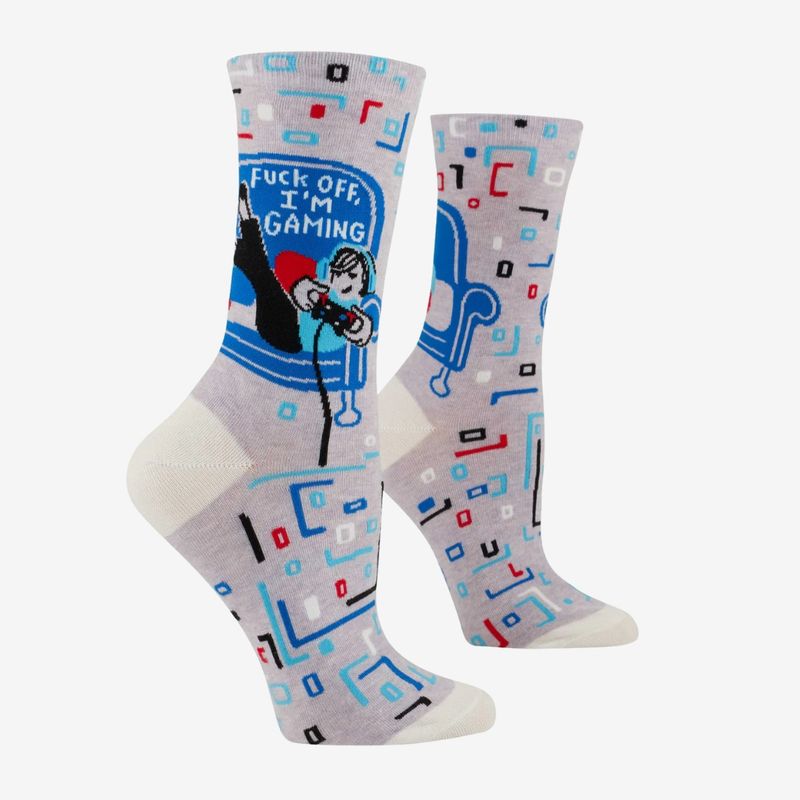 Fuck Off, I&#39;m Gaming Grey Socks