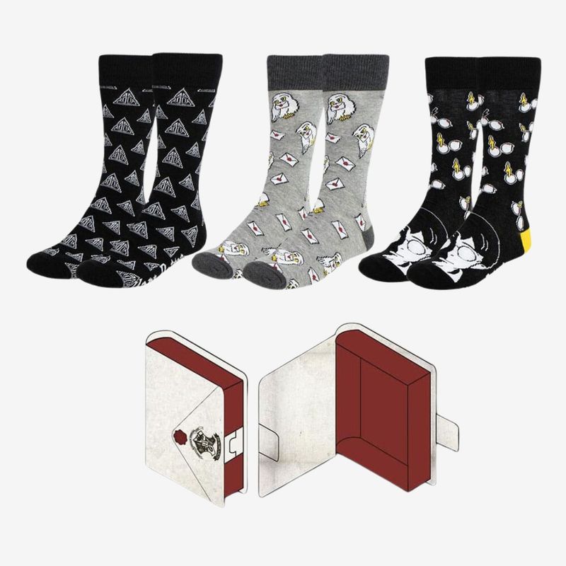 Harry Potter Socks 3-Pack 38-45 (UK 5-11)