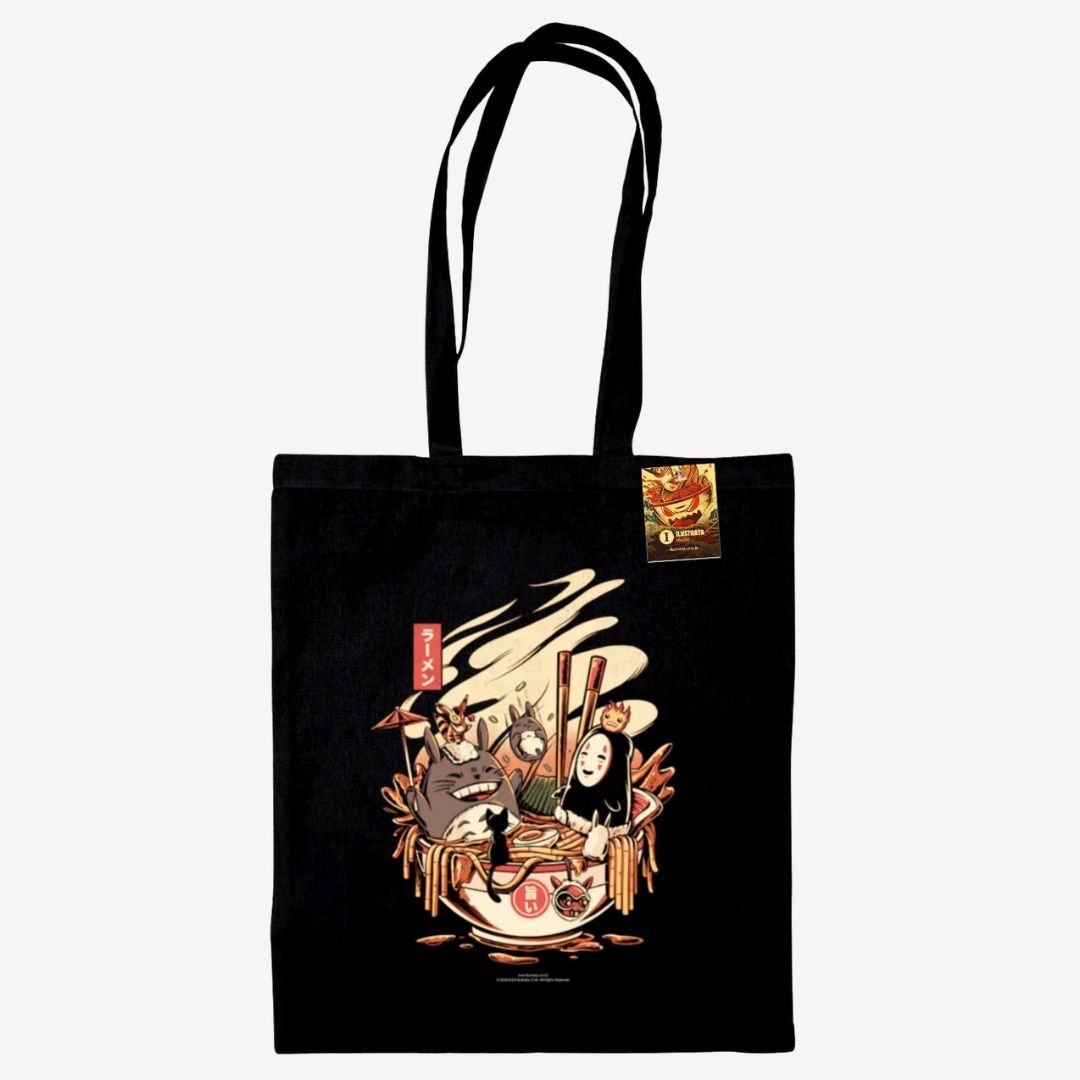 Ilustrata (Ramen Pool Party) Black Tote Bag