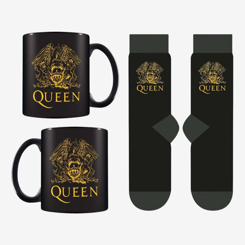 Queen (Logo) Mug &amp; Socks Set