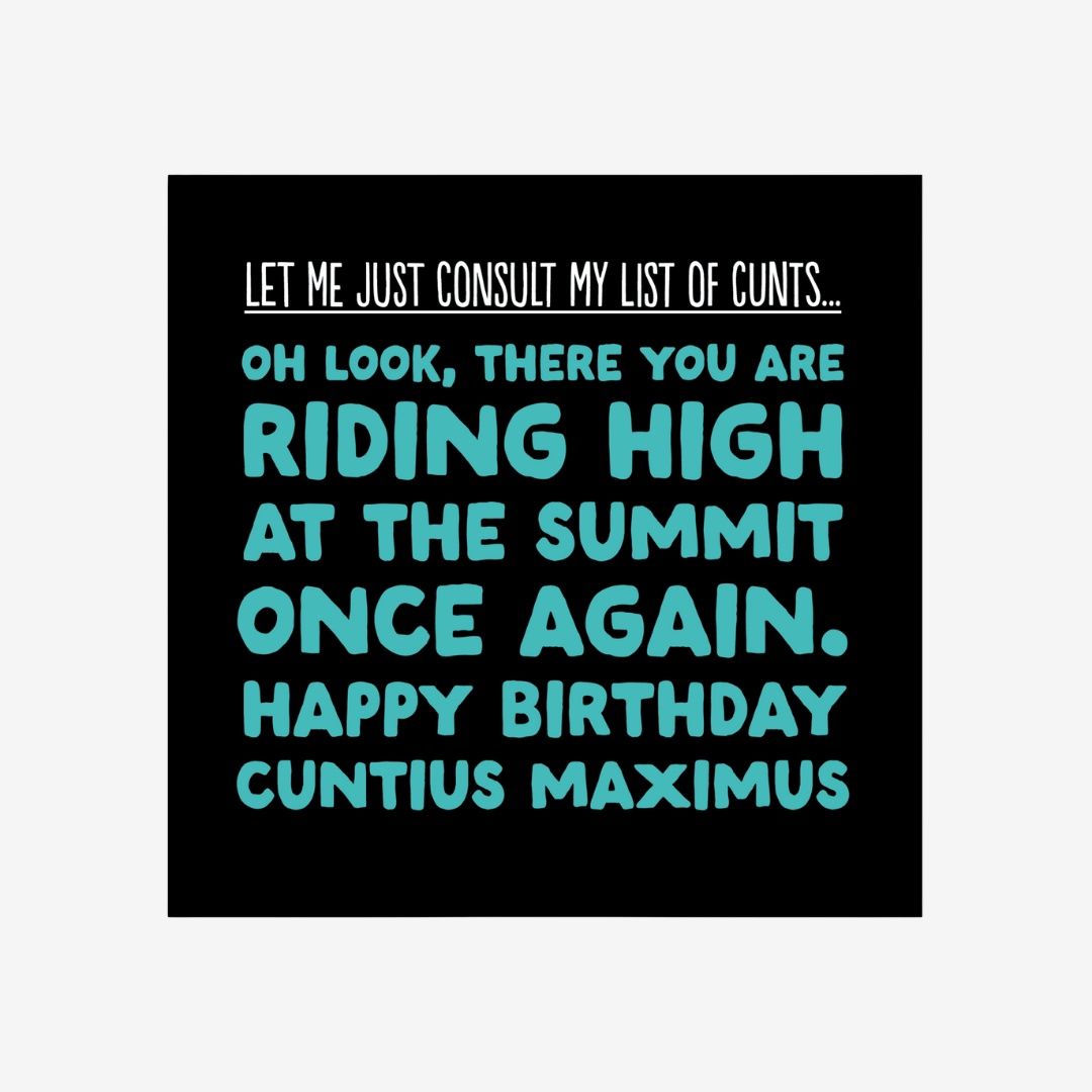 List Of Cunts (New)