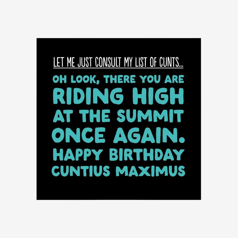 List Of Cunts (New)