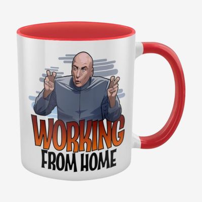 Working from Home Red Inner 2-Tone Mug