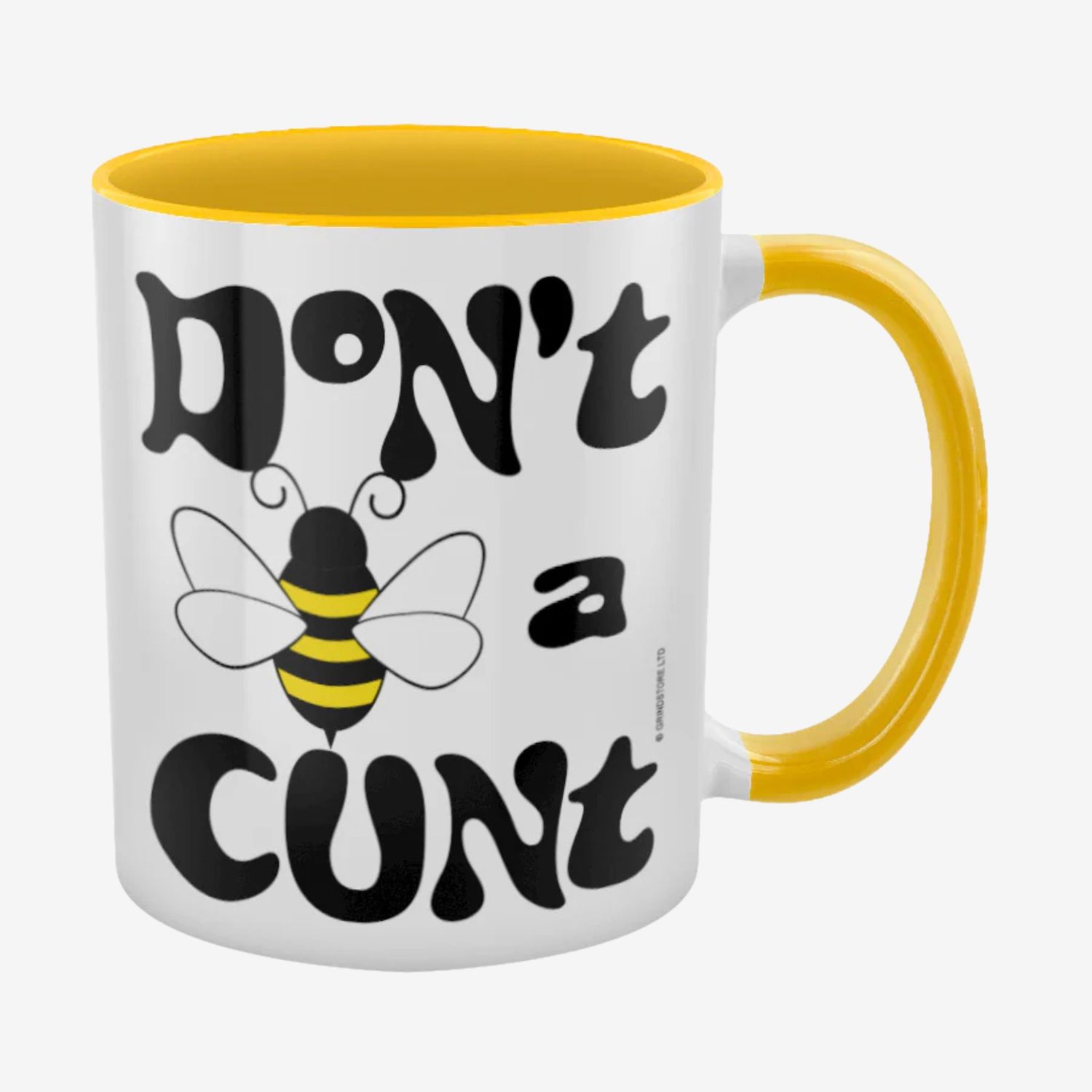 Don&#39;t Bee A Cunt Yellow Inner 2-Tone Mug