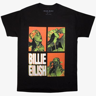 Black Billie Eilish Unisex T-Shirt: 3 Photo Logo
