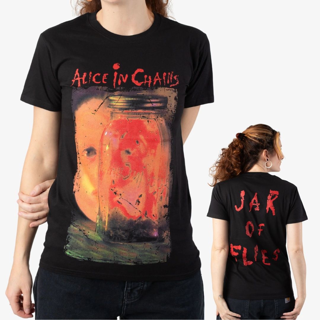 Black Alice In Chains Unisex T-Shirt: Jar of Flies (Back Print), Size: Medium