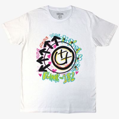 White Blink-182 Unisex T-Shirt: Crayon