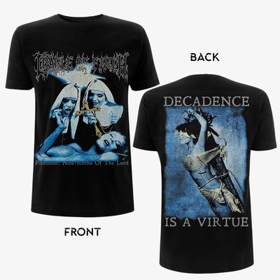 Cradle Of Filth Unisex T-Shirt: Decadence Black (Back Print)