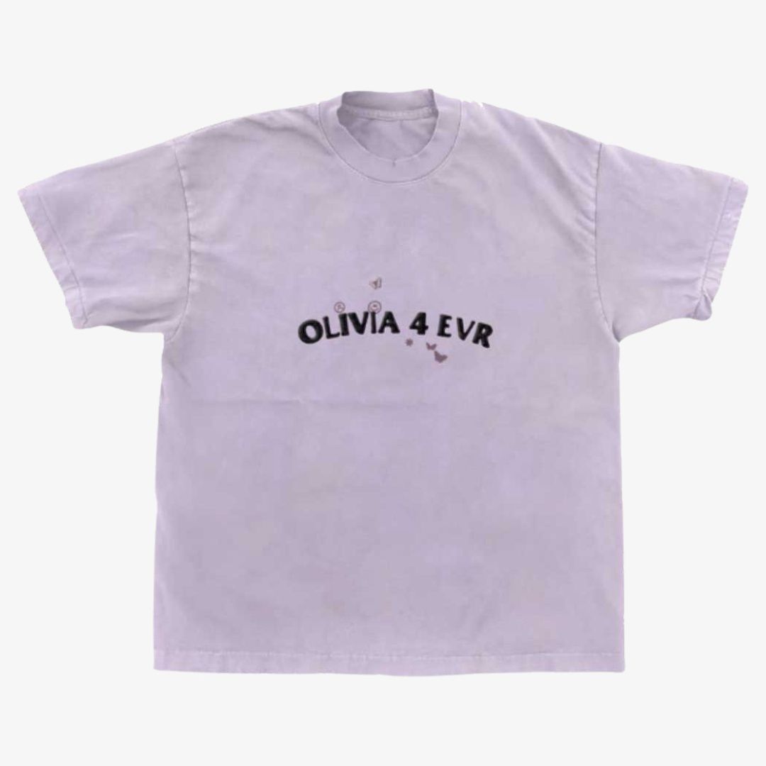 Olivia Rodrigo Unisex Purple T-Shirt: Olivia 4 Evr Brutal (Ex-Tour), Size: Medium