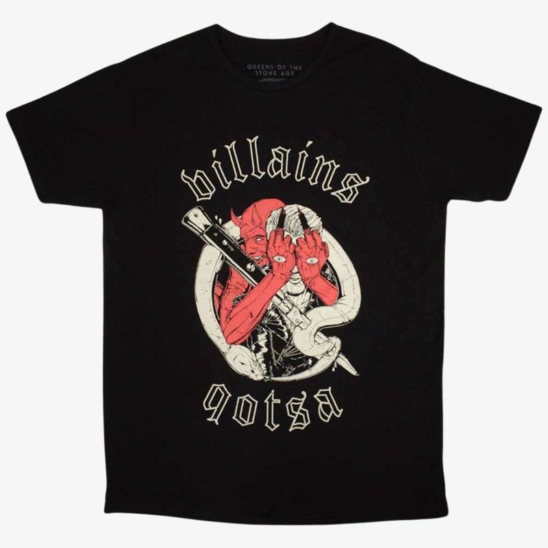 Queens Of The Stone Age Black Unisex T-Shirt: Villains