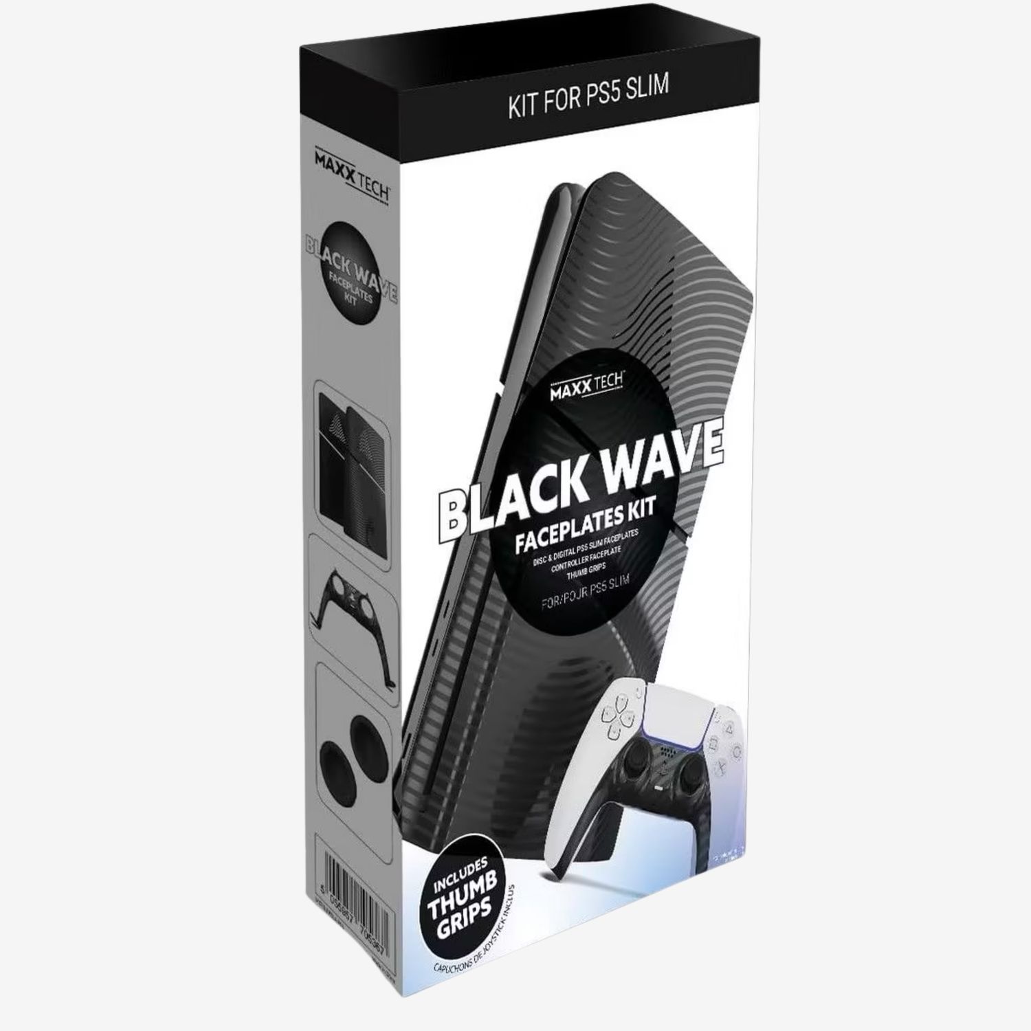 PS5 Faceplate Black Wave
