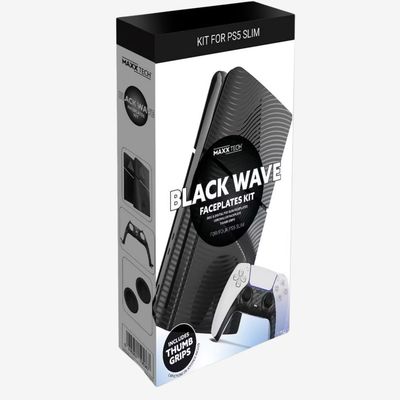 PS5 Faceplate Black Wave
