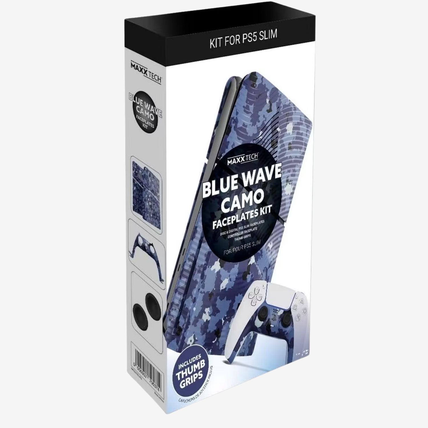 PS5 Faceplate Blue Camo Wave