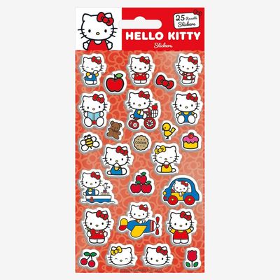 Hello Kitty (Kitty &amp; Mimmy) 25Pc Reusable Stickers Puffy