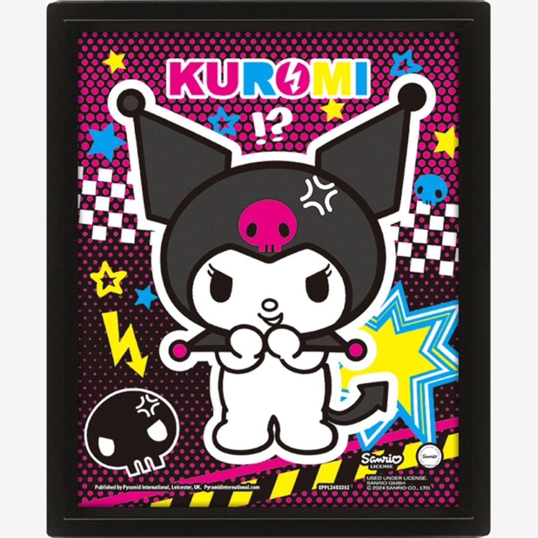 Sanrio Kuromi (Punky) 3d Lenticular Framed Print