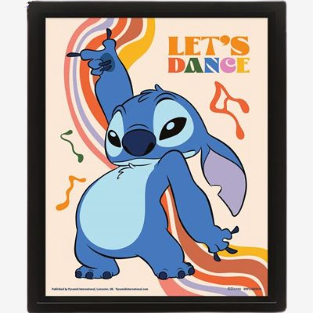 Lilo &amp; Stitch (Let&#39;s Dance) 3D Lenticular Framed Print