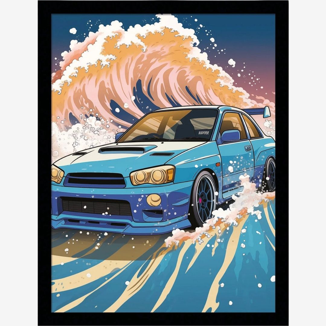 Wave Collection (Wave Cars Scooby) Framed 30x40cm Print