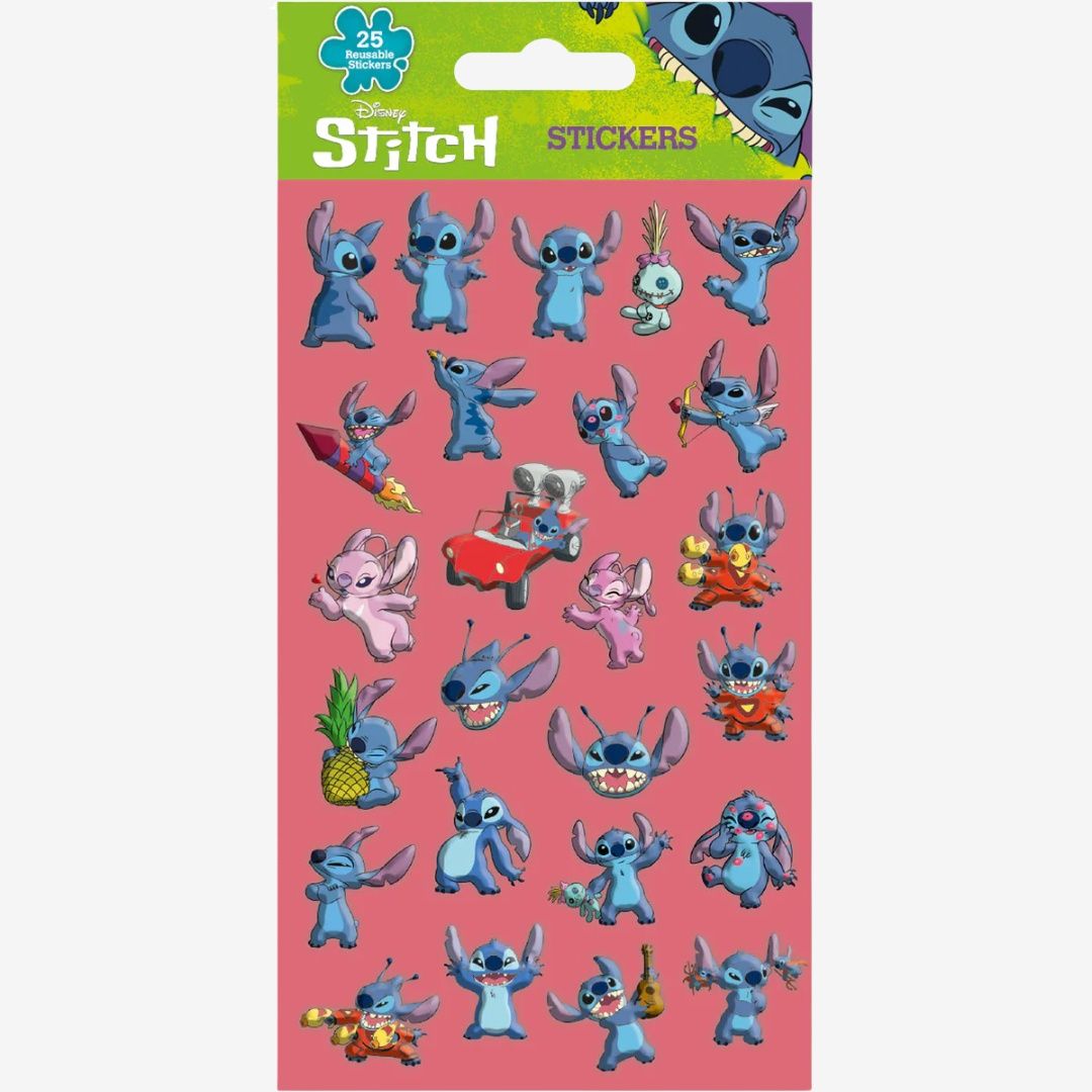 Lilo &amp; Stitch (Stitch &amp; Angel) 25Pc Reusable Puffy Stickers