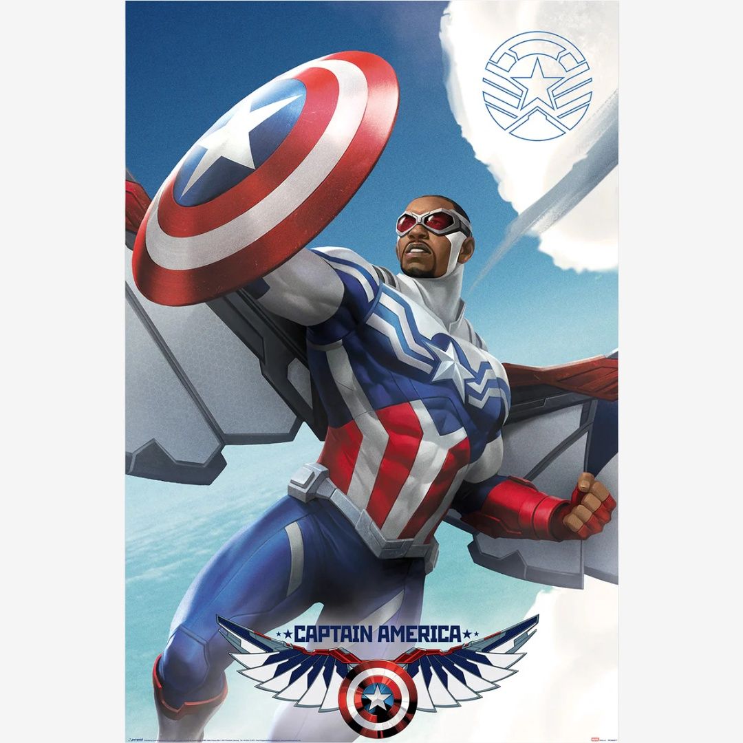 MARVEL (CAPTAIN AMERICA FLYING) MAXI POSTER (A10)