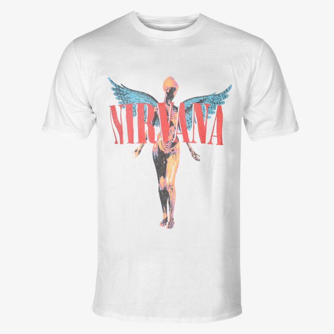 Nirvana Unisex T-Shirt: Angelic (White), Size: Medium