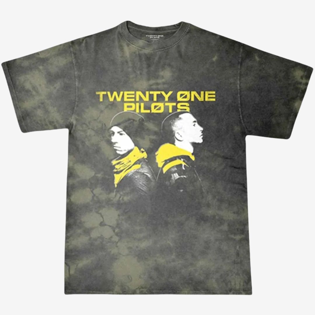 Twenty One Pilots Unisex T-Shirt: Back To Back (Green), Size: Medium
