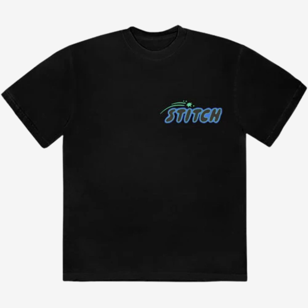 Disney Unisex T-Shirt: Stitch Handstand (Black) (Back Print), Size: Medium