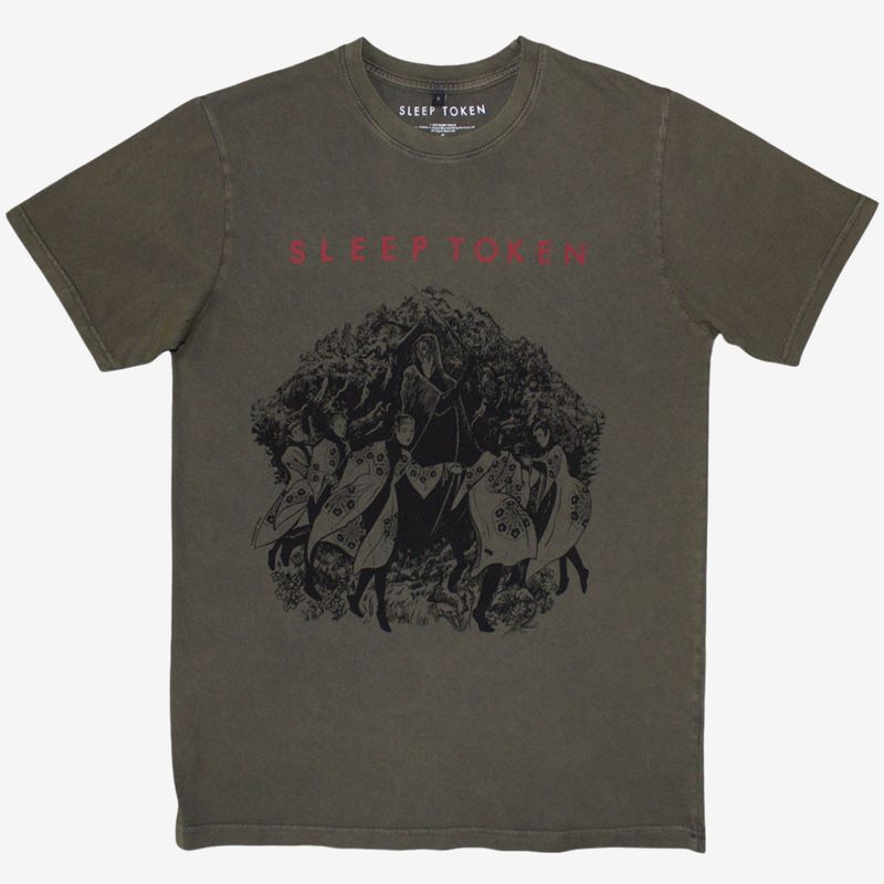 Sleep Token Unisex Stone Wash T-Shirt: The Love You Want (Green)