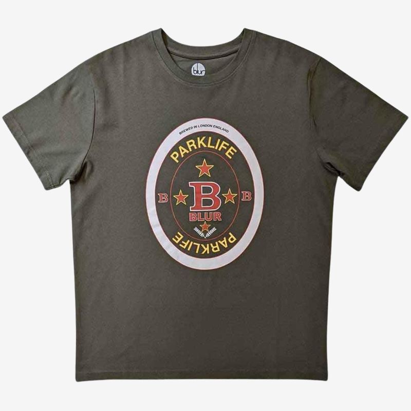 Blur Unisex T-Shirt: Parklife Beermat (Green)