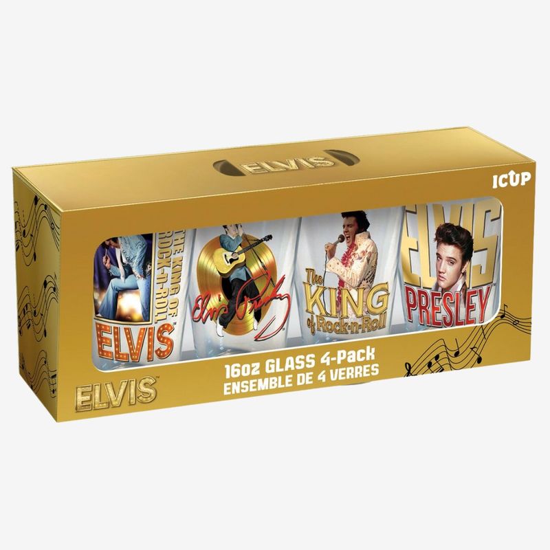 Elvis 16 Oz 4 Pack Pint Glasses
