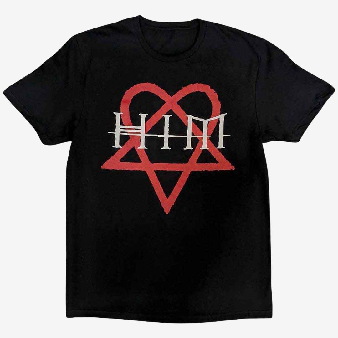 HIM Unisex T-Shirt: Heartagram (Black), Size: Medium