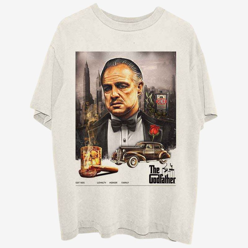 The Godfather Unisex T-Shirt: Loyalty Honour Family (Natural)