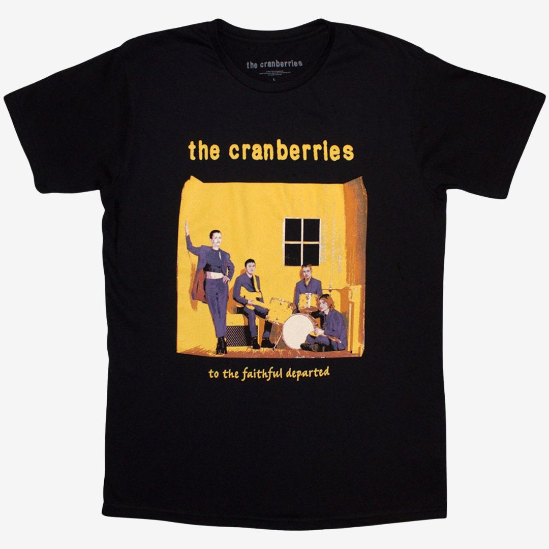 The Cranberries Unisex T-Shirt: Faithfully Departed Cover (Black), Size: Medium