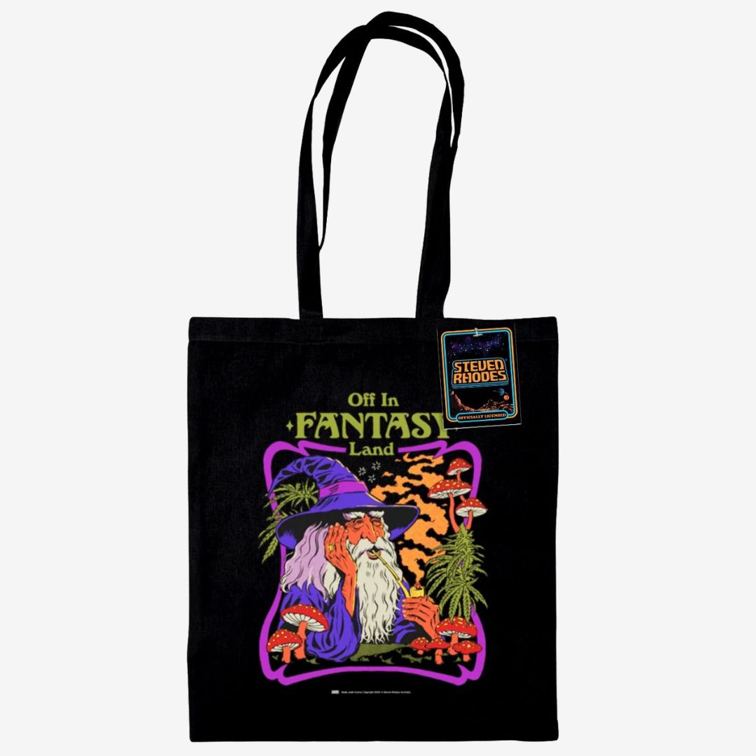 Steven Rhodes (Off In Fantasy Land) Black Tote Bag