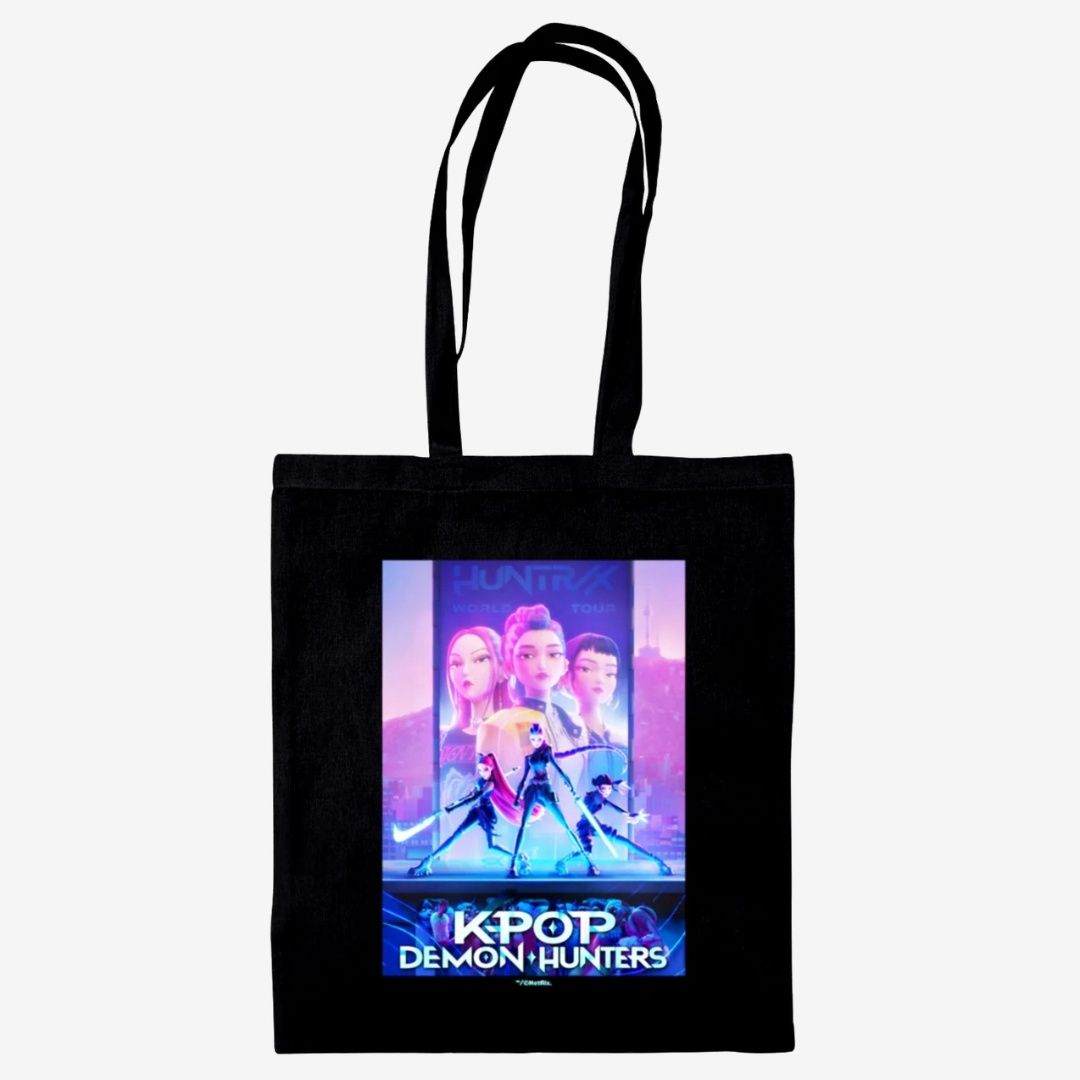 KPop Demon Hunters Key Art Black Tote Bag