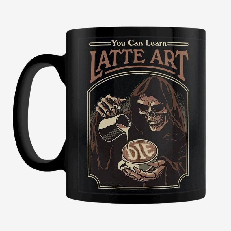 Steven Rhodes (Latte Art) Black Mug