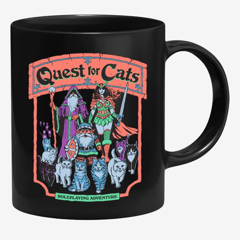 Steven Rhodes (Quest For Cats) Black Inner 2-Tone Mug