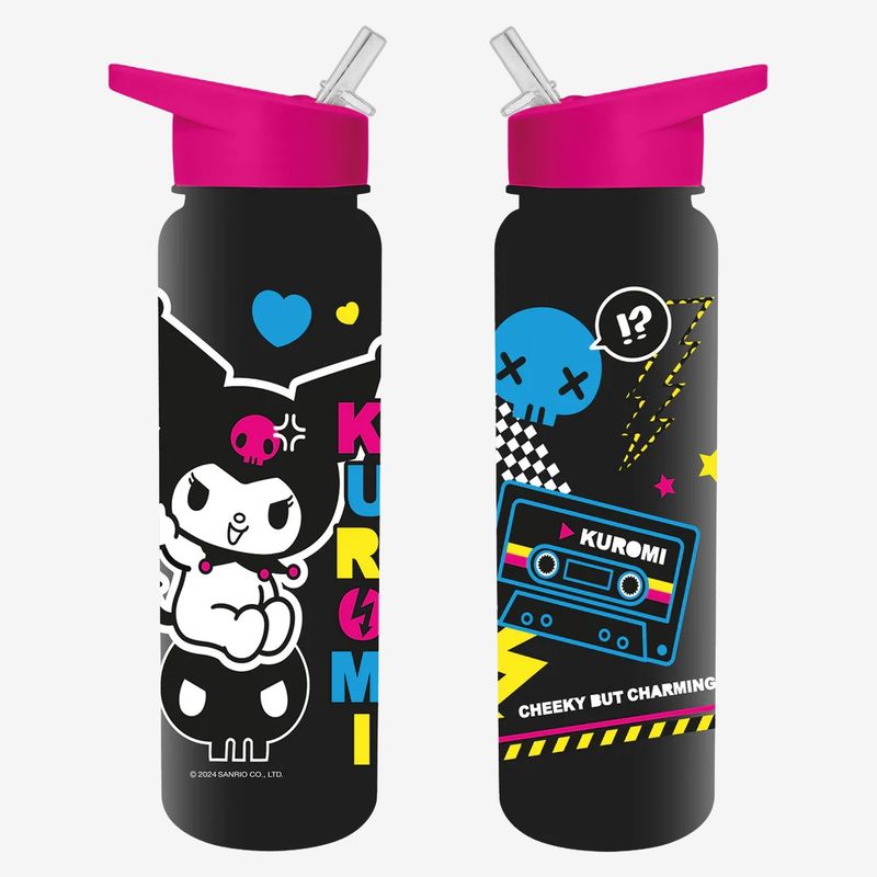 Kuromi (Punk Vibes) Plastic Drinks Bottle