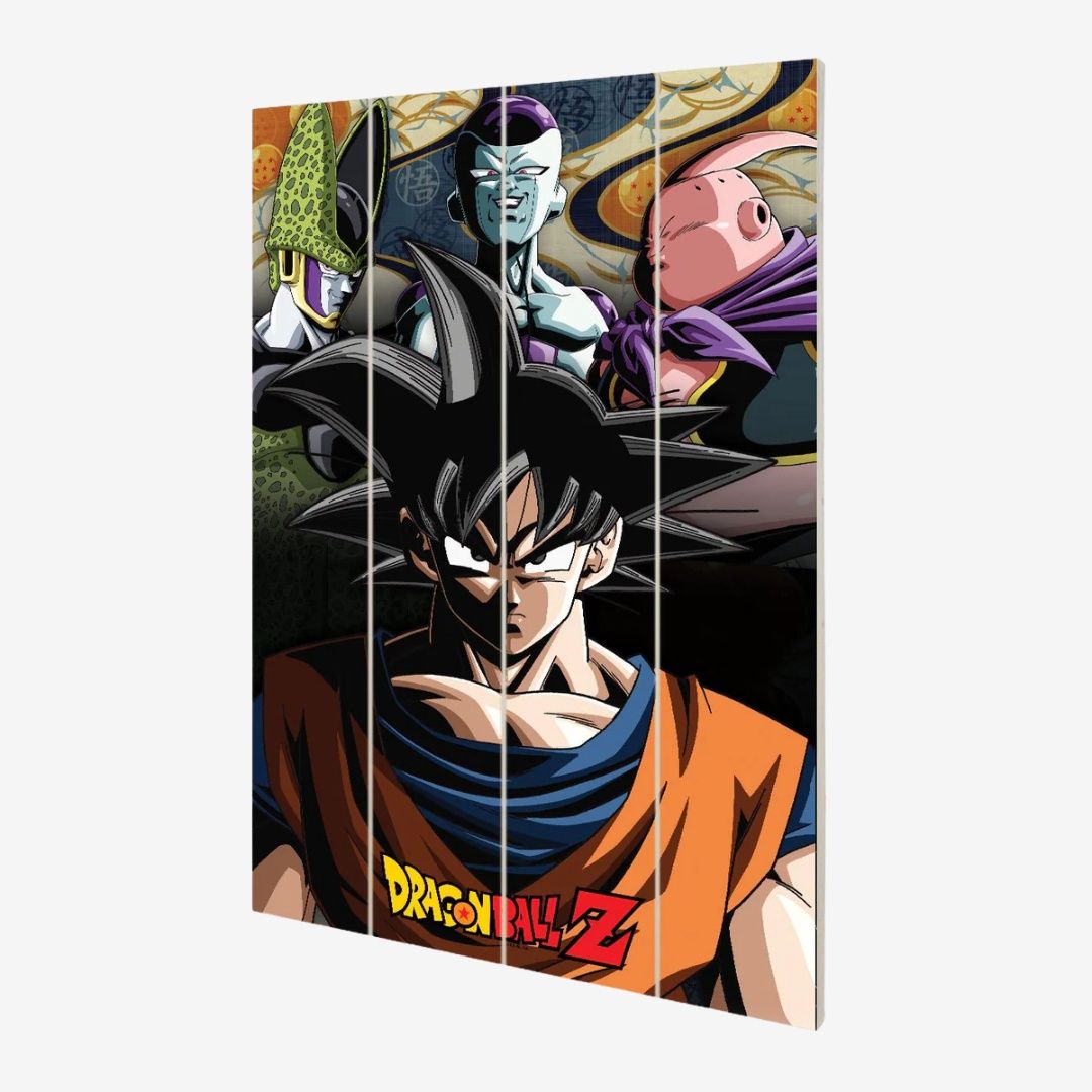 Dragon Ball Z (Under The Shadow Of Evil) 40x59cm MDF Wooden Wall Art Print