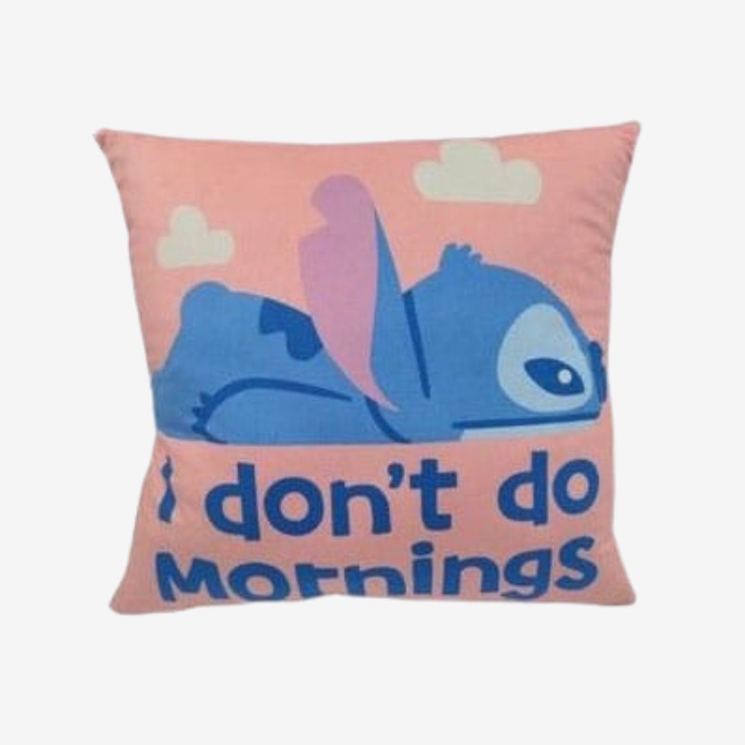 Lilo &amp; Stitch Pillow Stitch I don&#39;t do mornings 40 cm