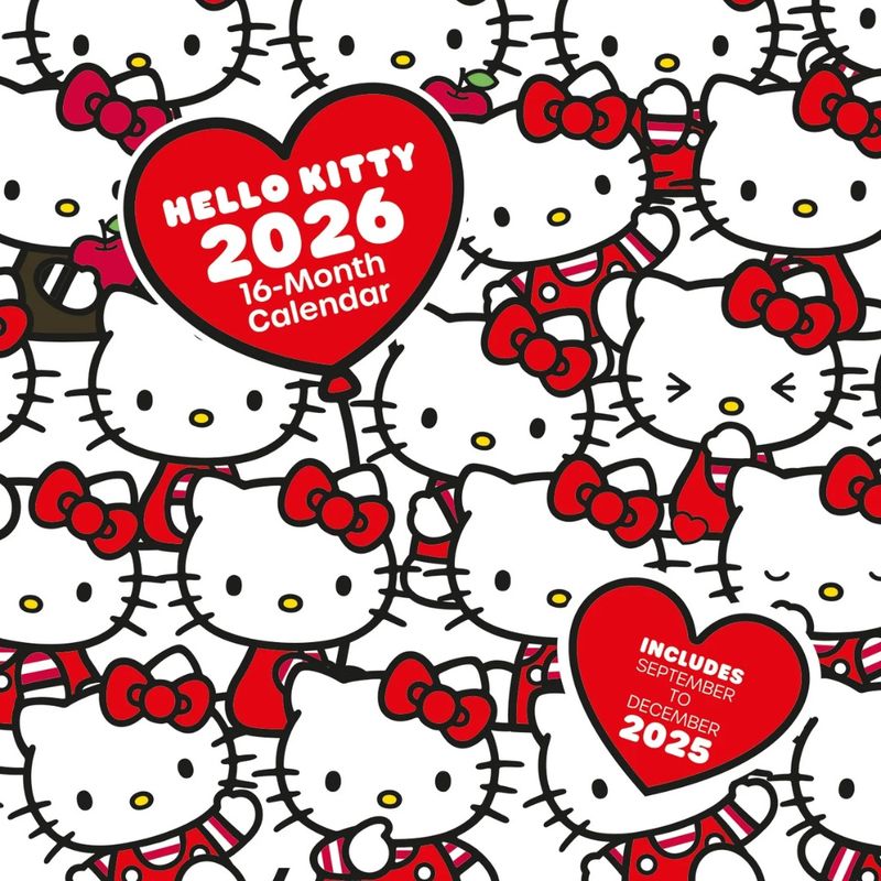 Hello Kitty Official 2026 30x30cm Square Calendar
