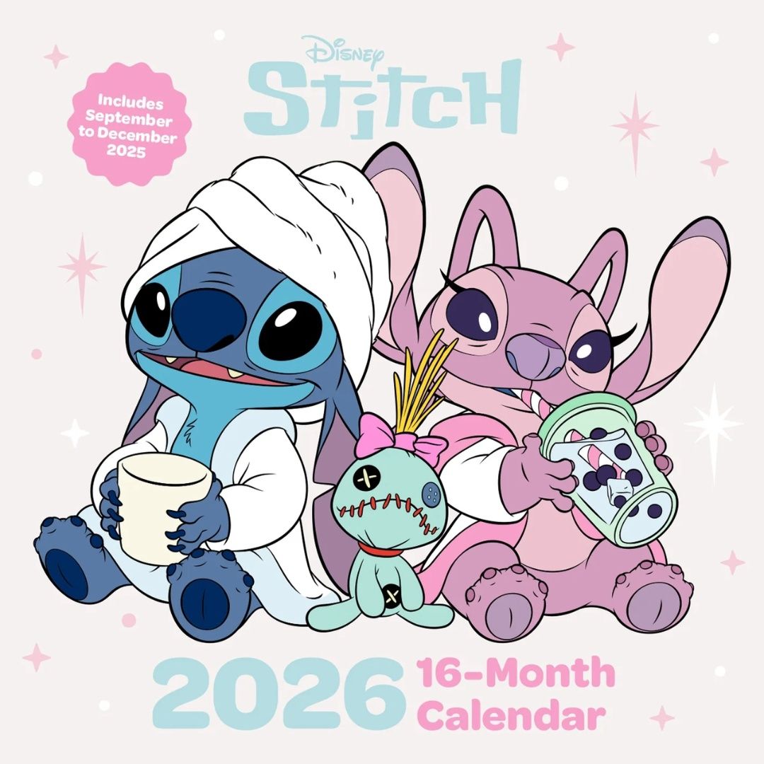Lilo &amp; Stitch Official 2026 30x30cm Square Calendar