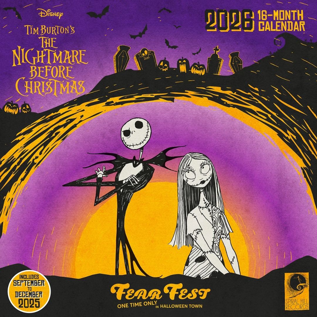The Nightmare Before Christmas (Fear Fest) Official 2026 30x30cm Square Calendar