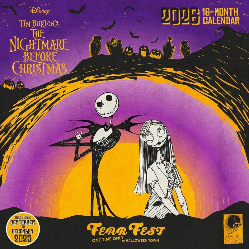 The Nightmare Before Christmas (Fear Fest) Official 2026 30x30cm Square Calendar