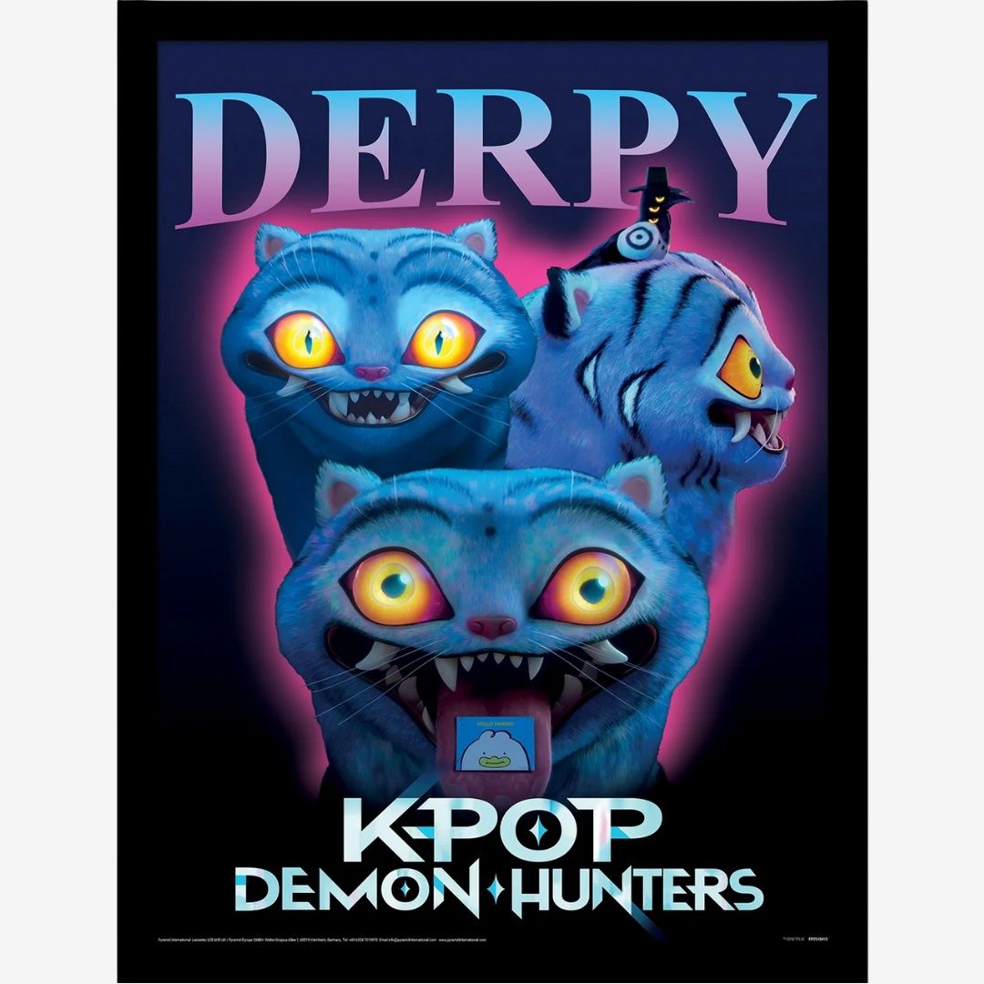 K-Pop Demon Hunters (Derpy) Framed 30x40cm Print