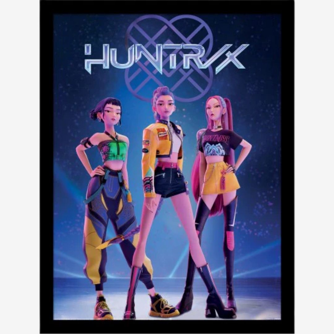 K-Pop Demon Hunters (Huntrix) Framed 30x40cm Print