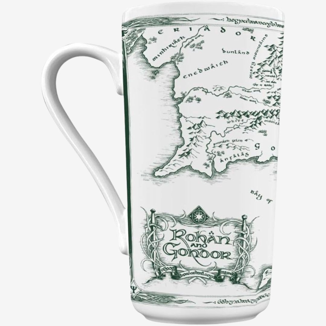 Lord Of The Rings White Map Grande Mug Lord Of The Rings White Map Grande Mug