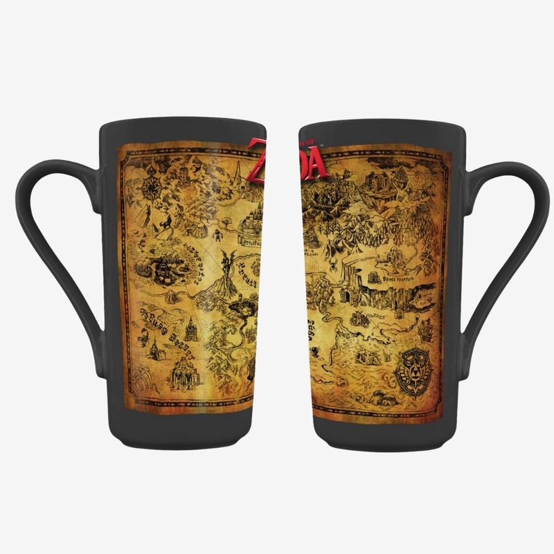 The Legend Of Zelda Black Gold Map Grande Mug
