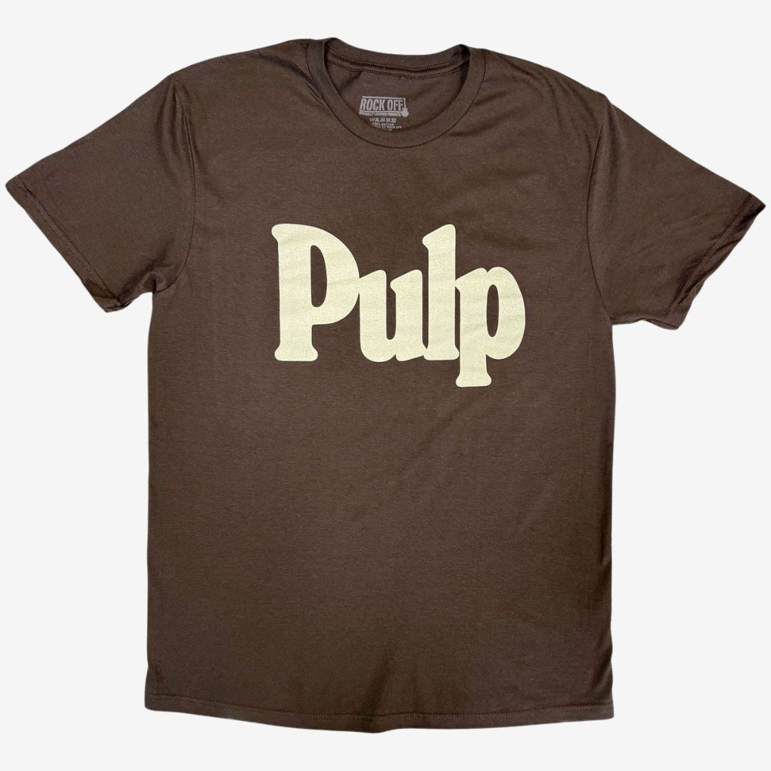 Pulp Unisex T-Shirt: New Logo (Brown) Pulp Unisex T-Shirt: New Logo (Brown), Size: Medium