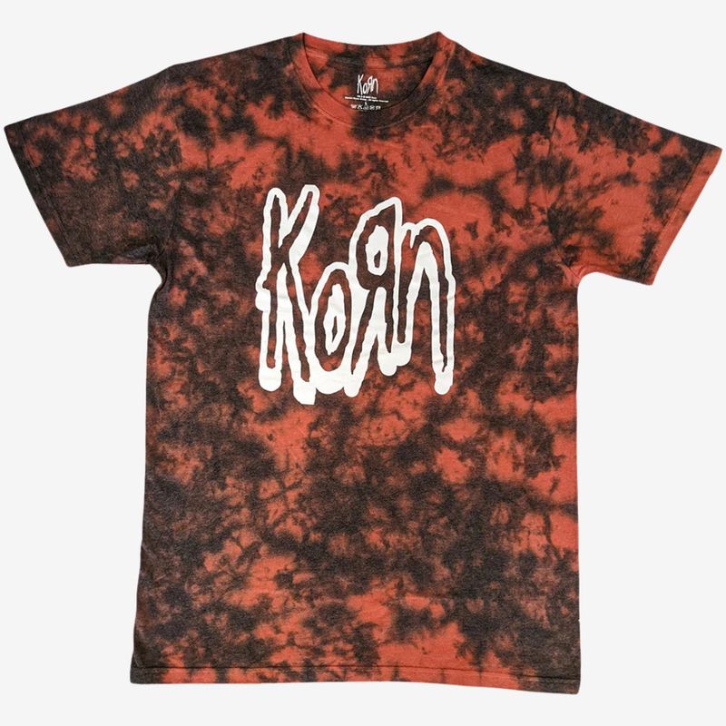 Korn Unisex T-Shirt: Logo Outline (Red) (Wash Collection)