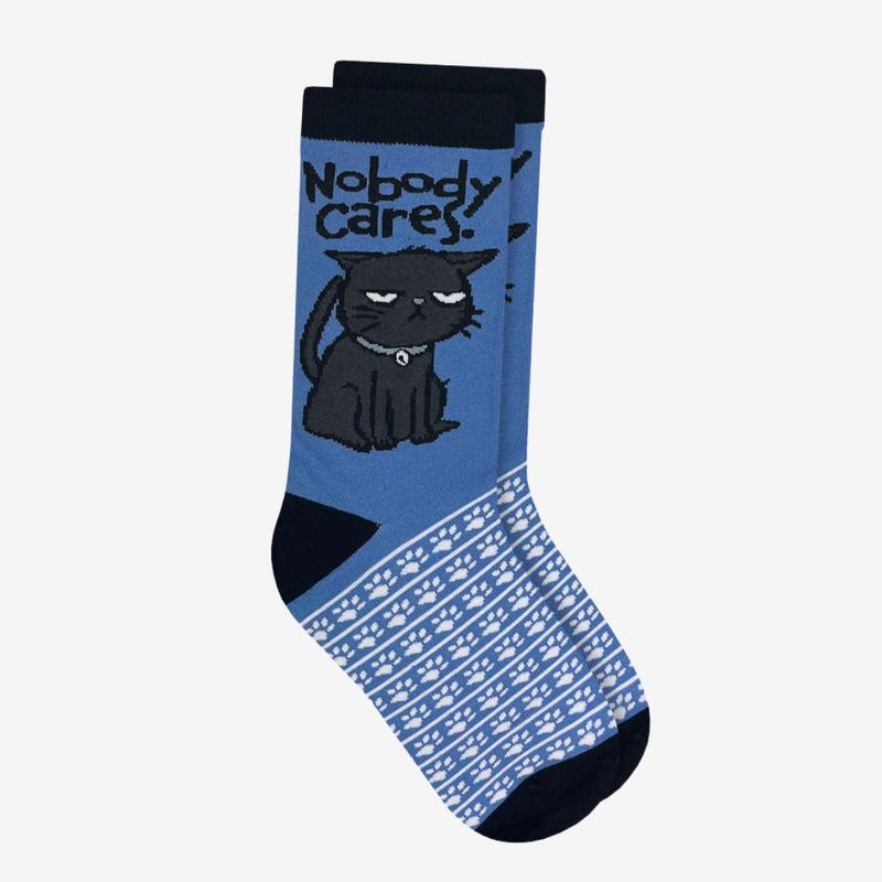 Twisted Soles Nobody Cares Novelty Adult Socks (1 Pair) Size